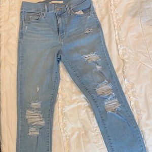 levi’s high rise skinny ripped jeans